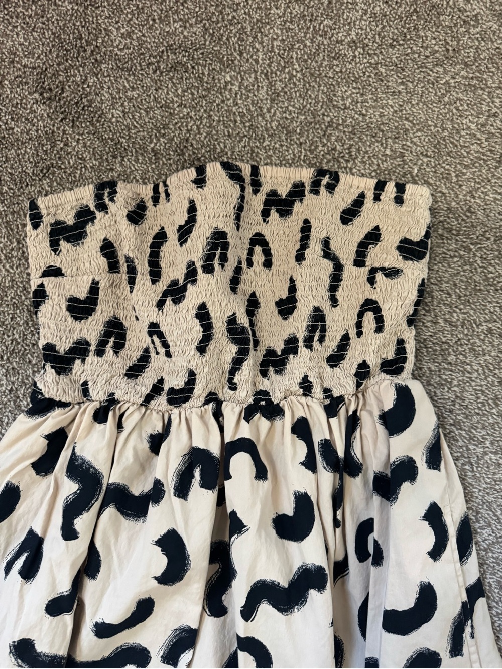 a new day Beige and Black Smocked Strapless Maxi - Picture 3 of 5